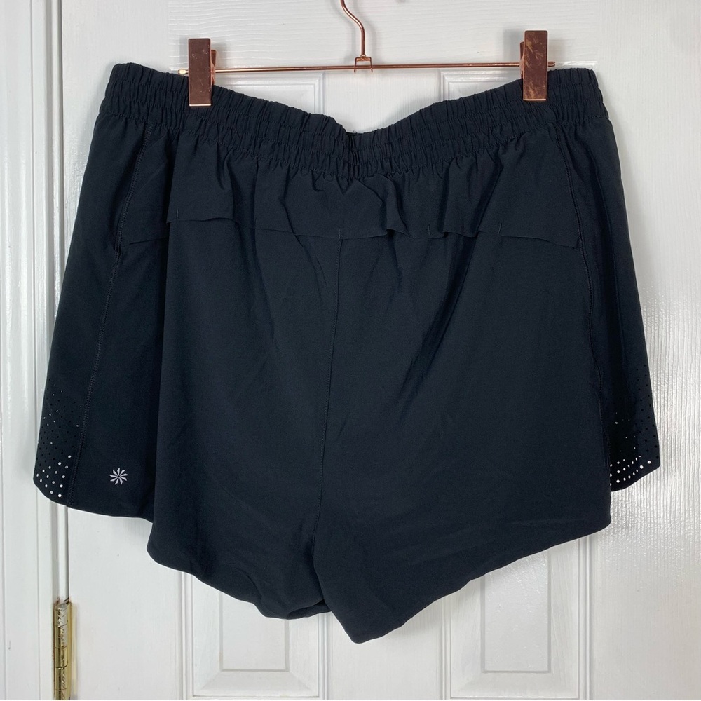 Athleta Hustle 3” Shorts Athleisure Black Womens Size 1X - Picture 6 of 7